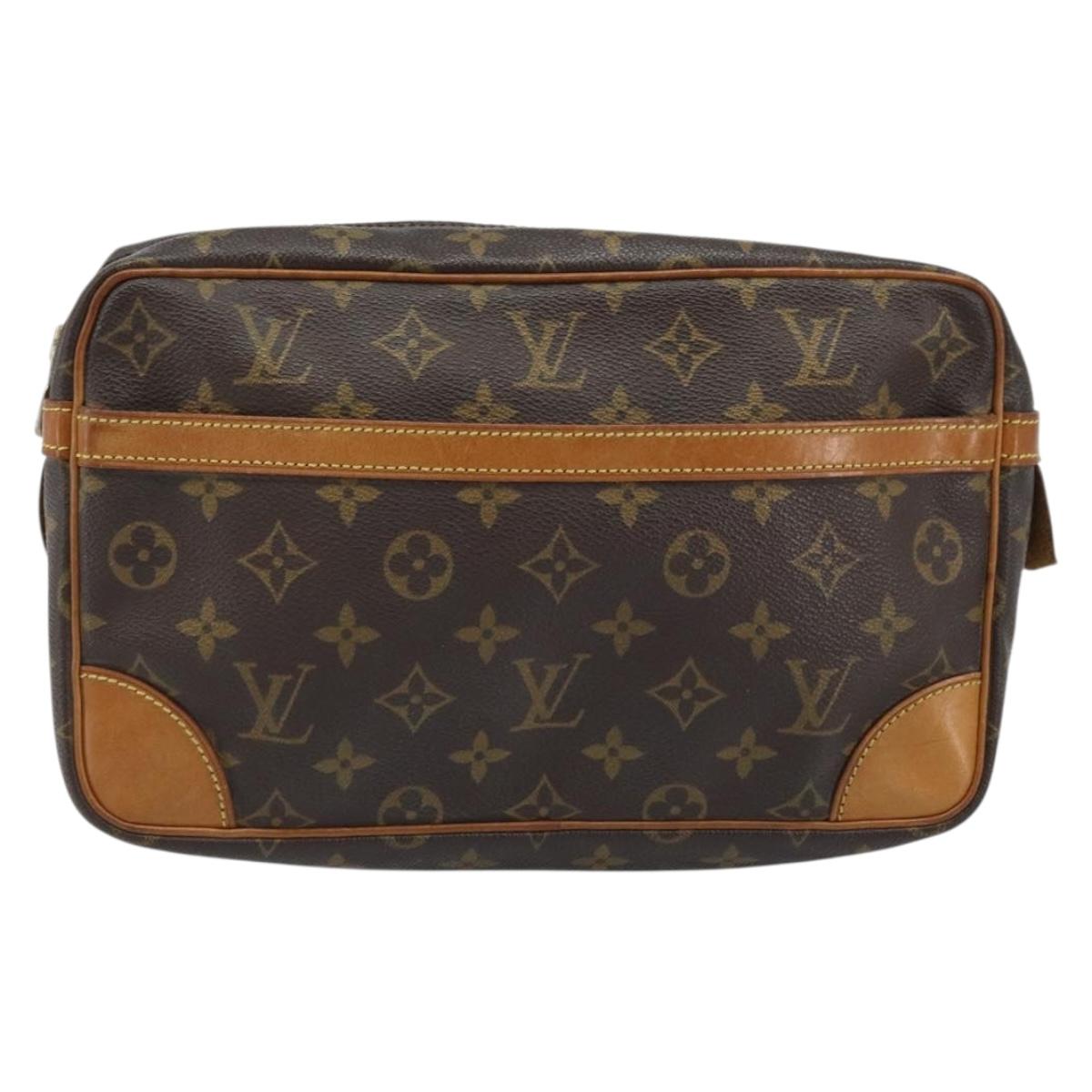 LOUIS VUITTON Monogram Compiegne 28 Clutch Bag M51845 LV Auth hk3552