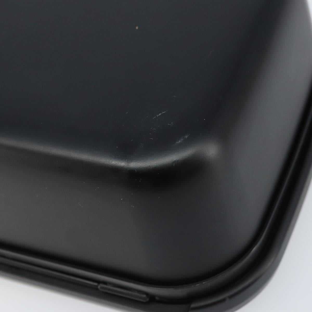BALENCIAGA Lunch box Clutch Bag plastic Black 638209 Auth hk3554