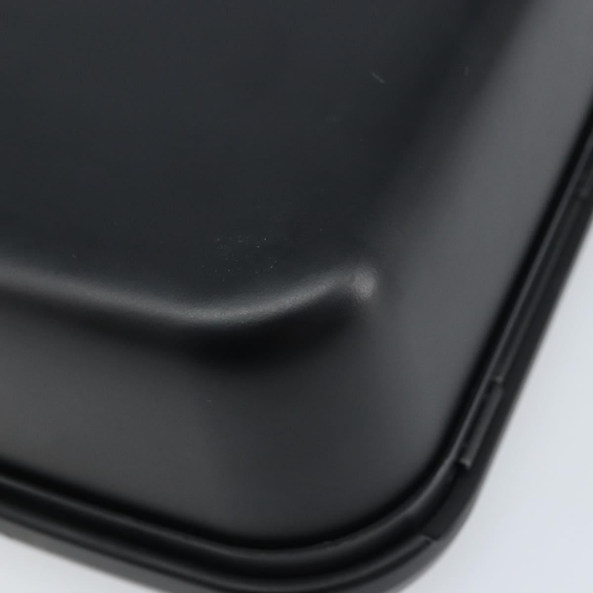BALENCIAGA Lunch box Clutch Bag plastic Black 638209 Auth hk3554