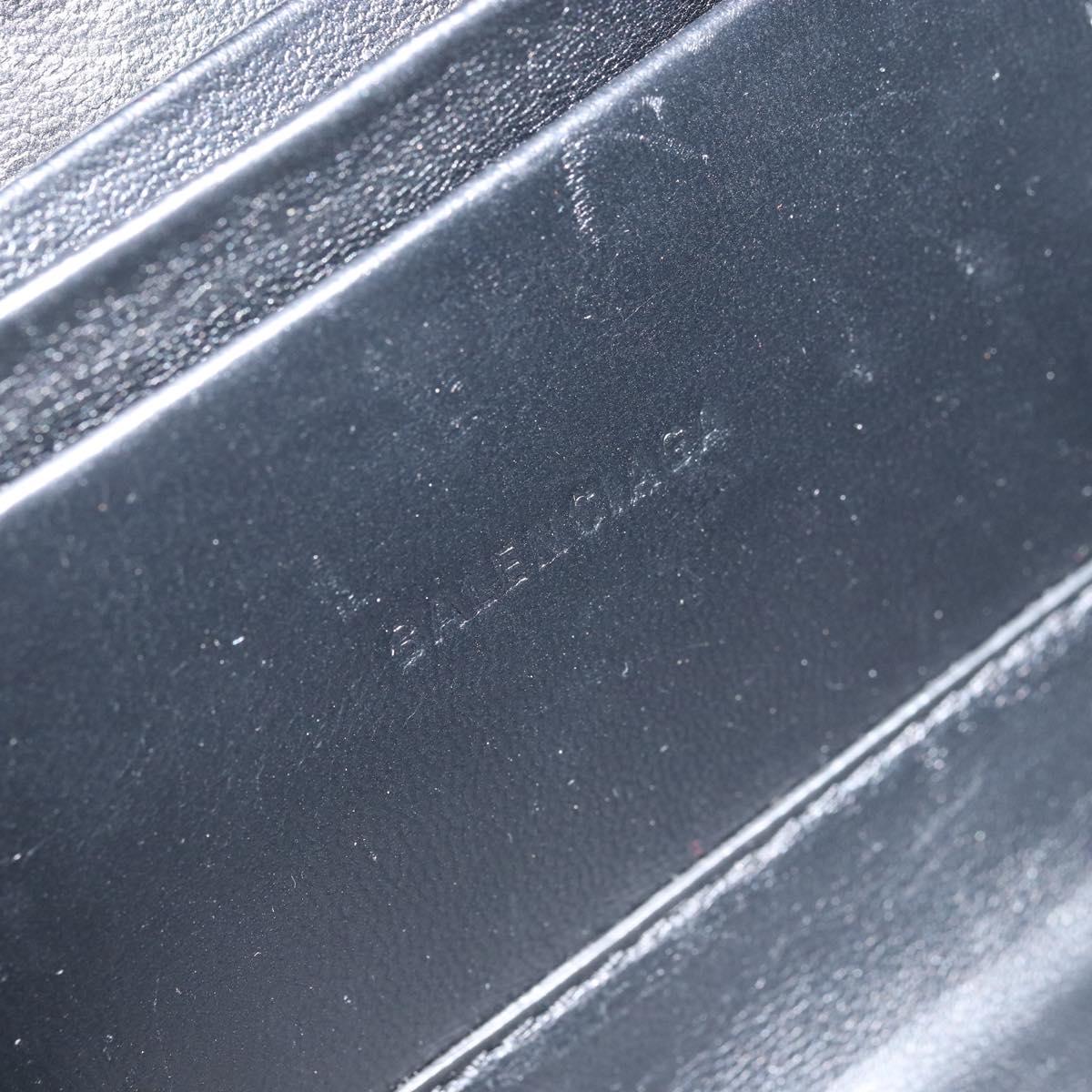 BALENCIAGA Lunch box Clutch Bag plastic Black 638209 Auth hk3554