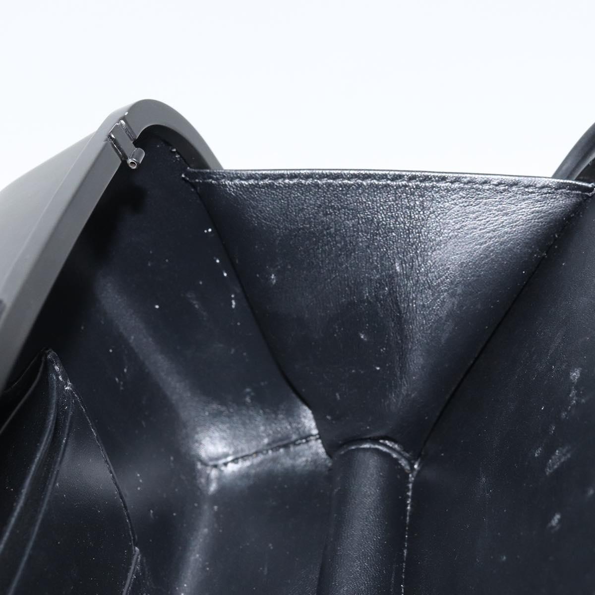 BALENCIAGA Lunch box Clutch Bag plastic Black 638209 Auth hk3554