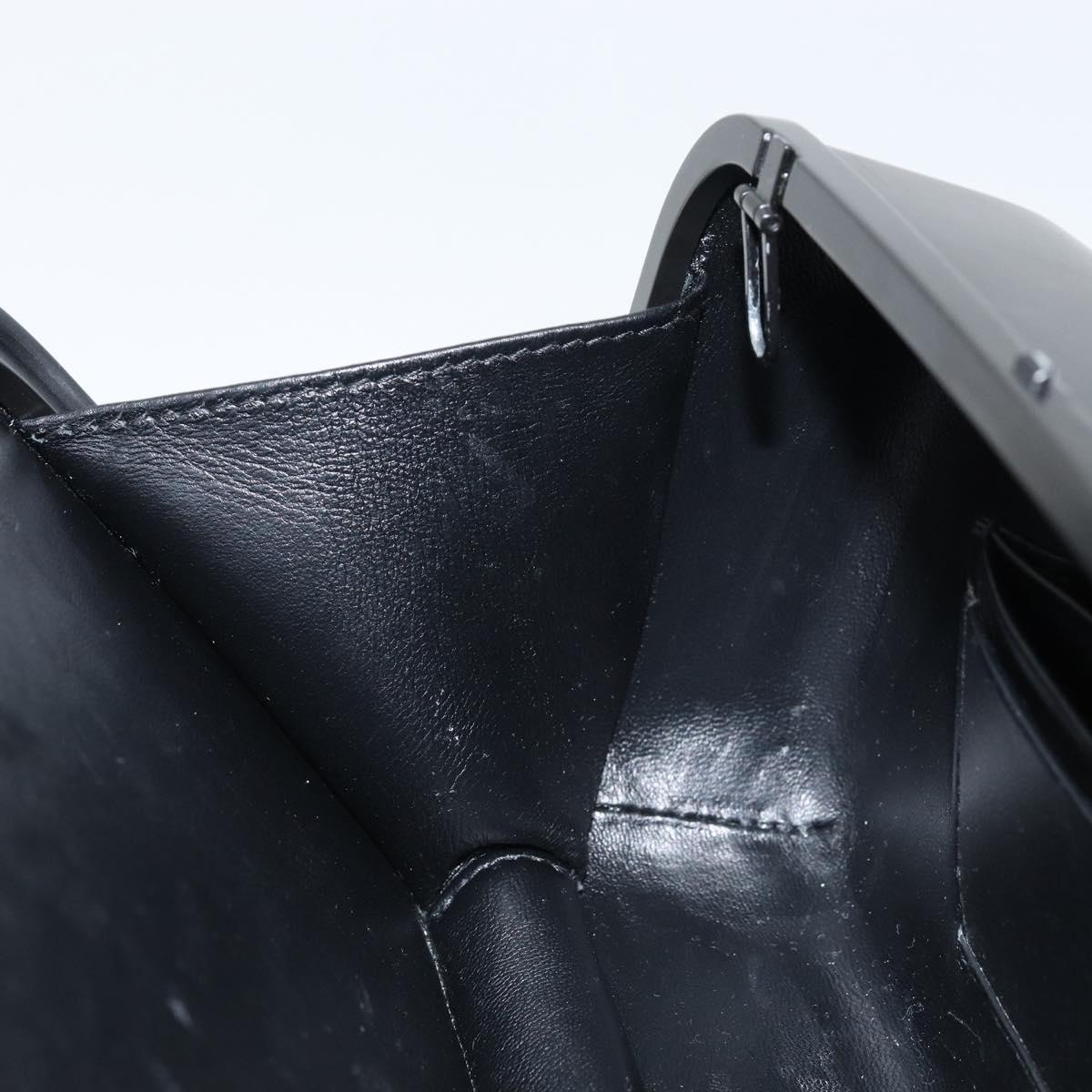 BALENCIAGA Lunch box Clutch Bag plastic Black 638209 Auth hk3554