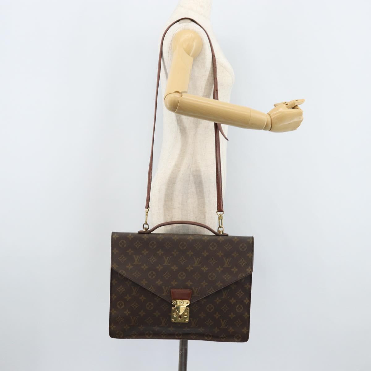 LOUIS VUITTON Monogram Porte Documents Bandouliere Bag M53338 LV Auth hk3555