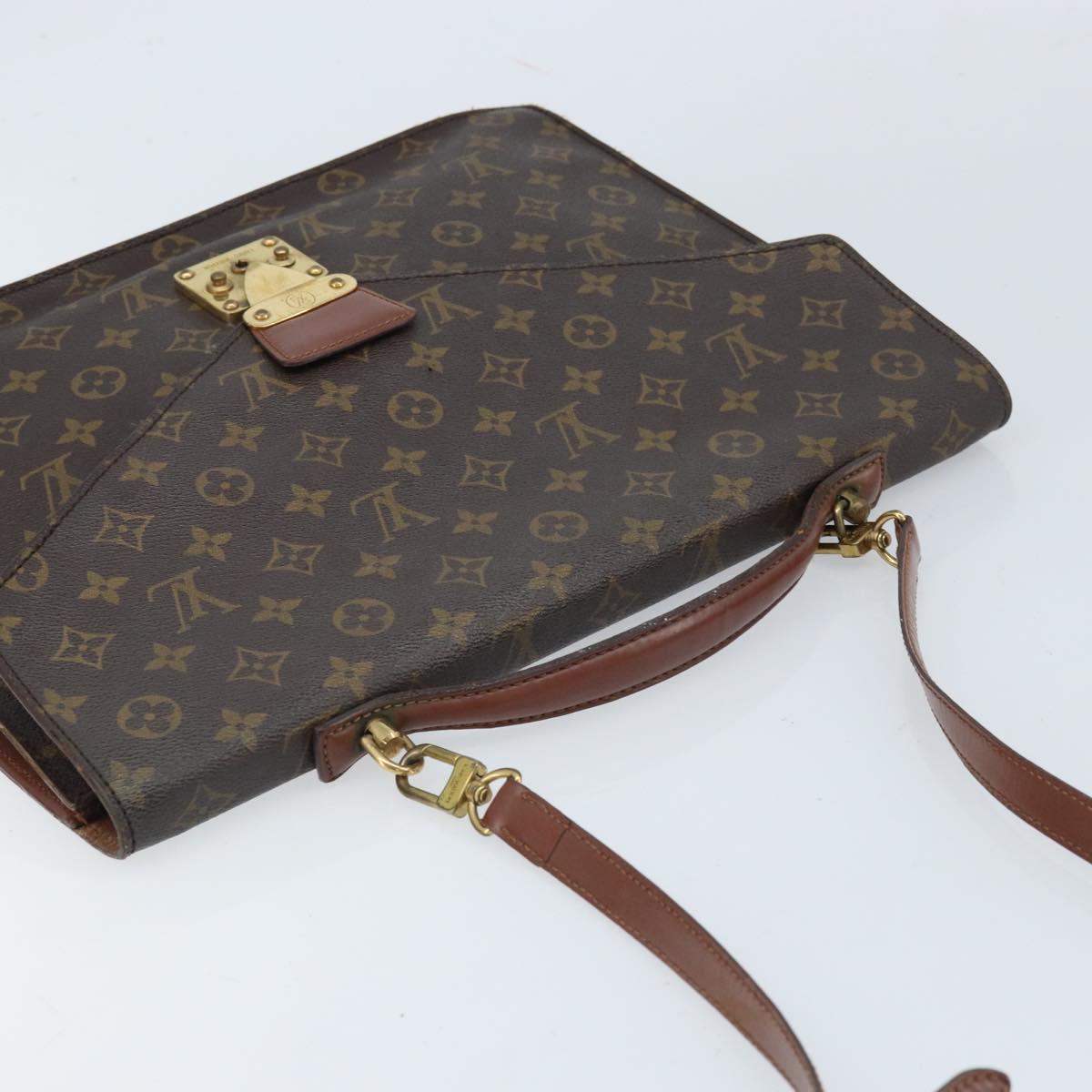 LOUIS VUITTON Monogram Porte Documents Bandouliere Bag M53338 LV Auth hk3555