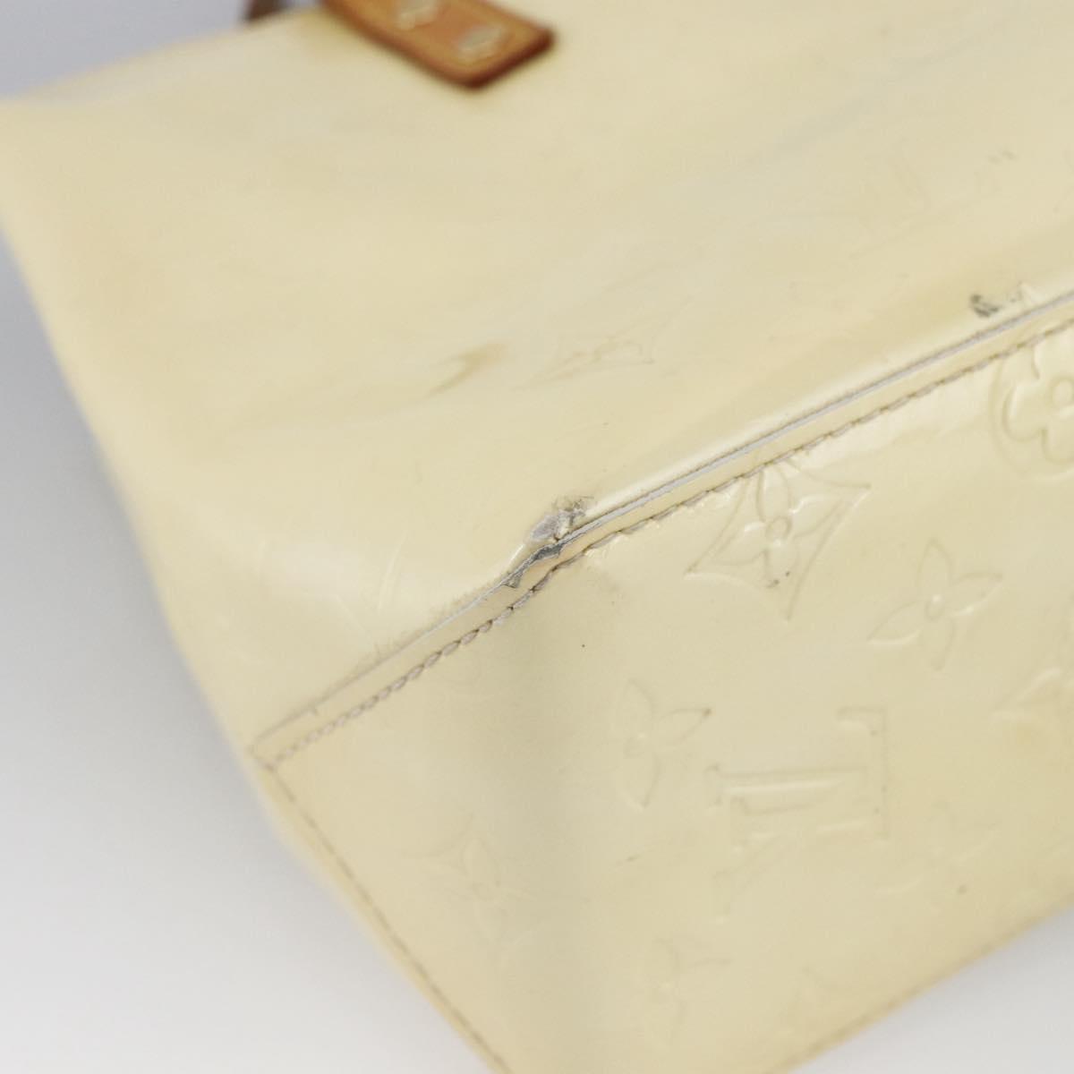 LOUIS VUITTON Monogram Vernis Reade PM Hand Bag Perle M91336 LV Auth hk3557