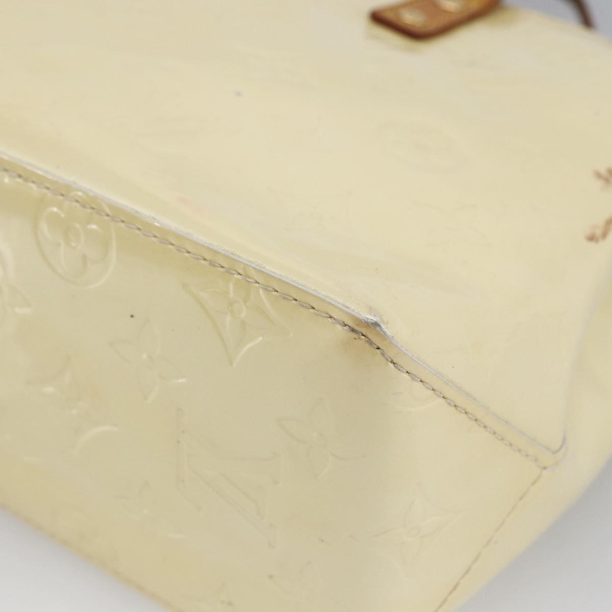 LOUIS VUITTON Monogram Vernis Reade PM Hand Bag Perle M91336 LV Auth hk3557