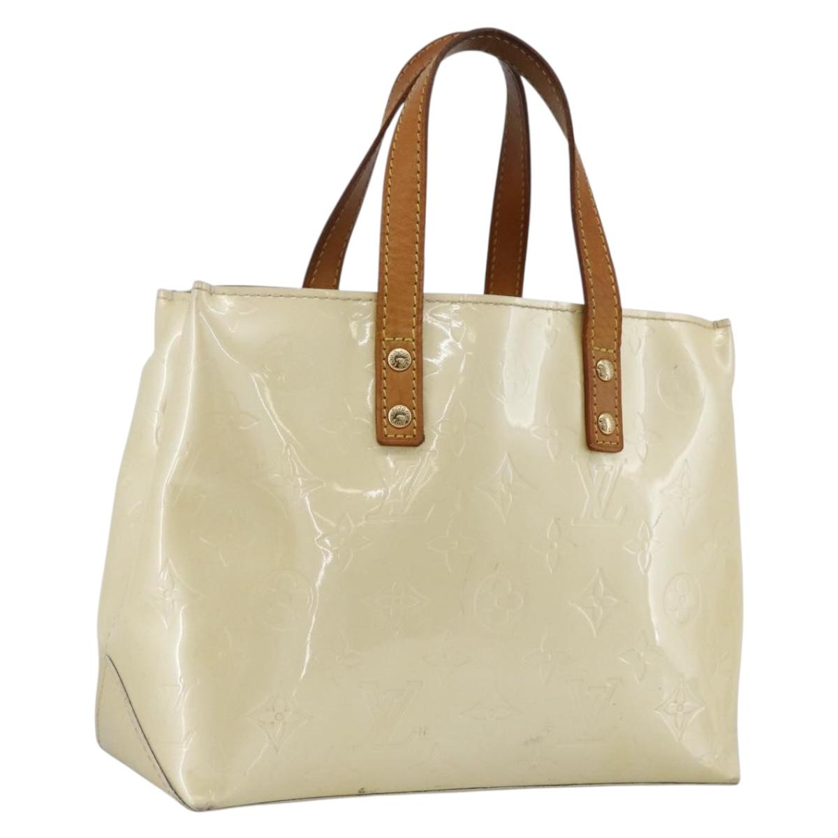 LOUIS VUITTON Monogram Vernis Reade PM Hand Bag Perle M91336 LV Auth hk3557
