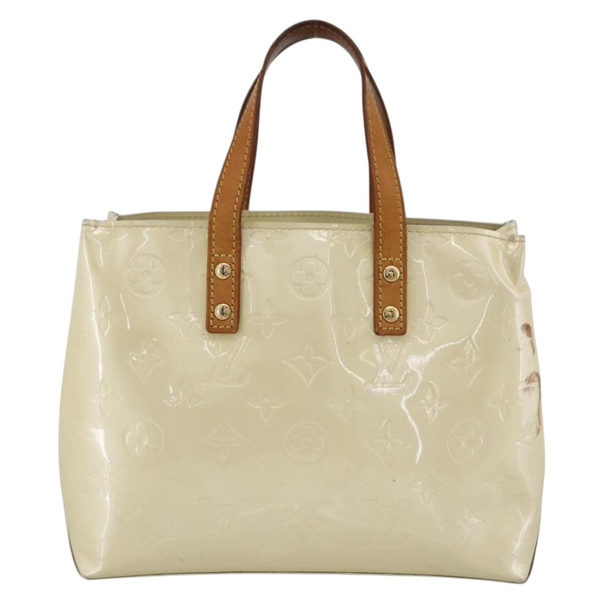 LOUIS VUITTON Monogram Vernis Reade PM Hand Bag Perle M91336 LV Auth hk3557