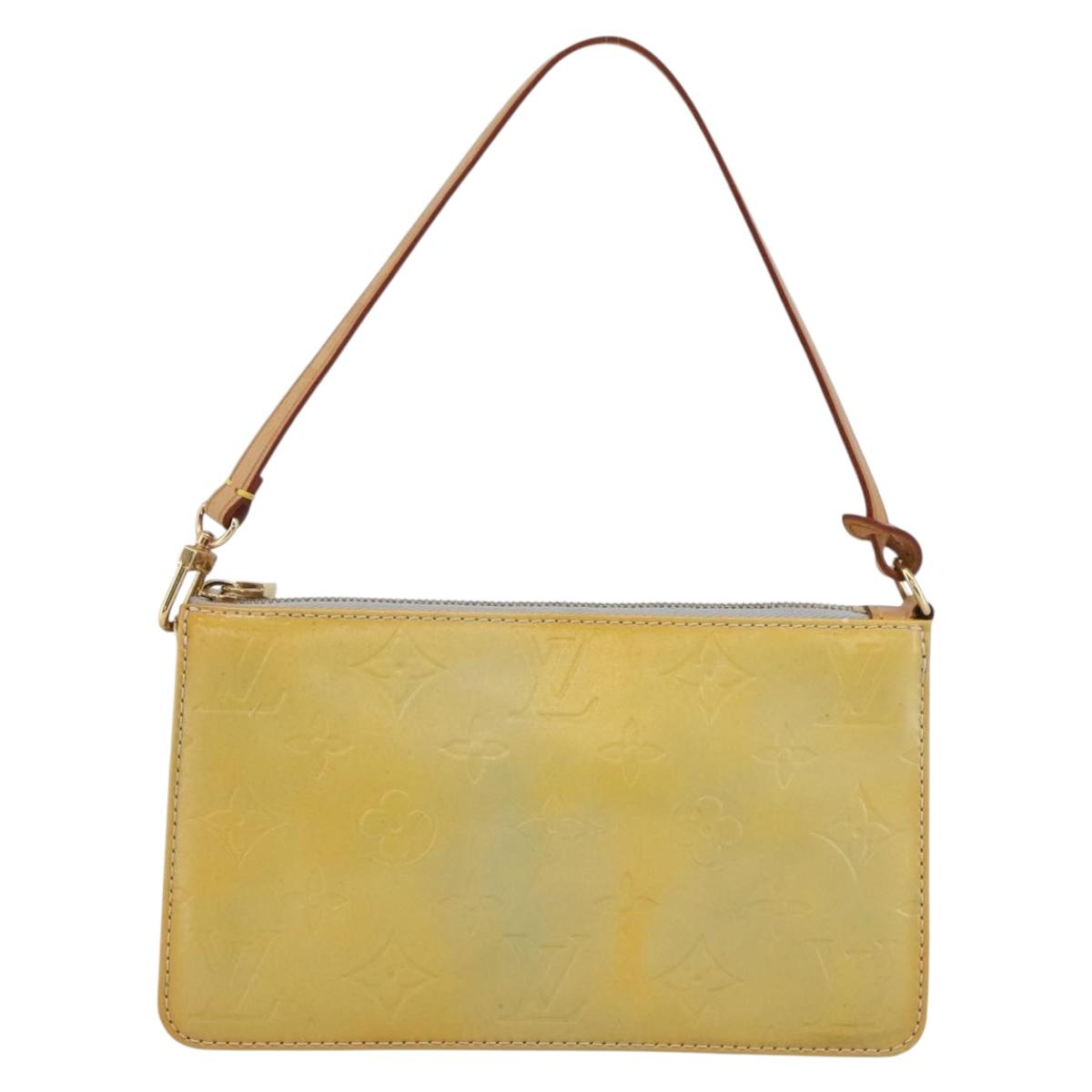 LOUIS VUITTON Monogram Vernis Lexington Accessory Pouch Gris M91056 Auth hk3559