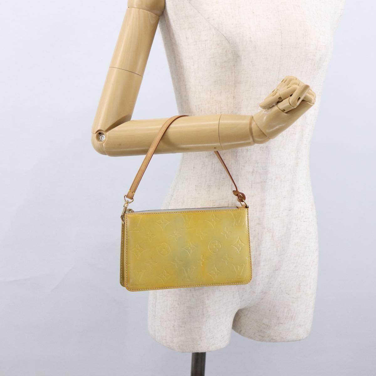 LOUIS VUITTON Monogram Vernis Lexington Accessory Pouch Gris M91056 Auth hk3559