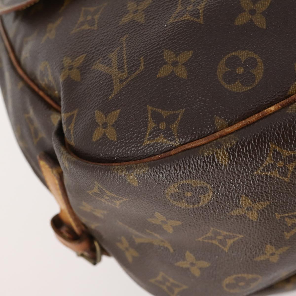 LOUIS VUITTON Monogram Saumur 35 Shoulder Bag M42254 LV Auth hk3565