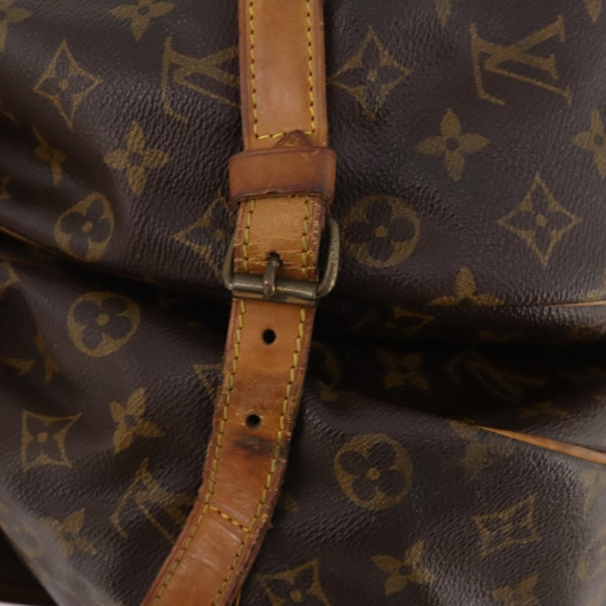 LOUIS VUITTON Monogram Saumur 35 Shoulder Bag M42254 LV Auth hk3565