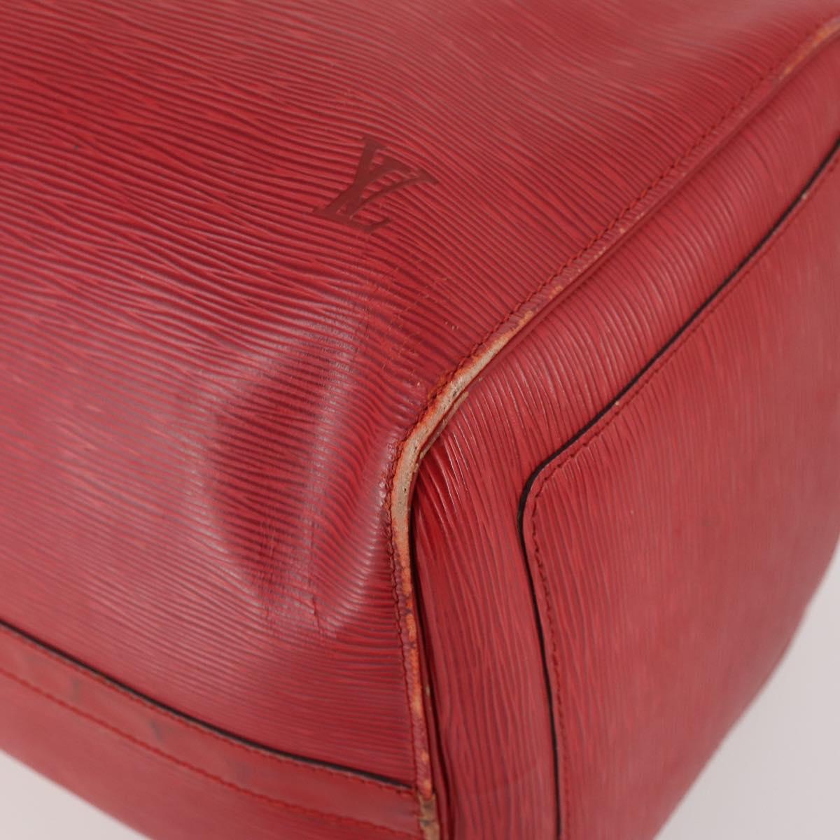 LOUIS VUITTON Epi Keepall 50 Boston Bag Red M42967 LV Auth hk3568