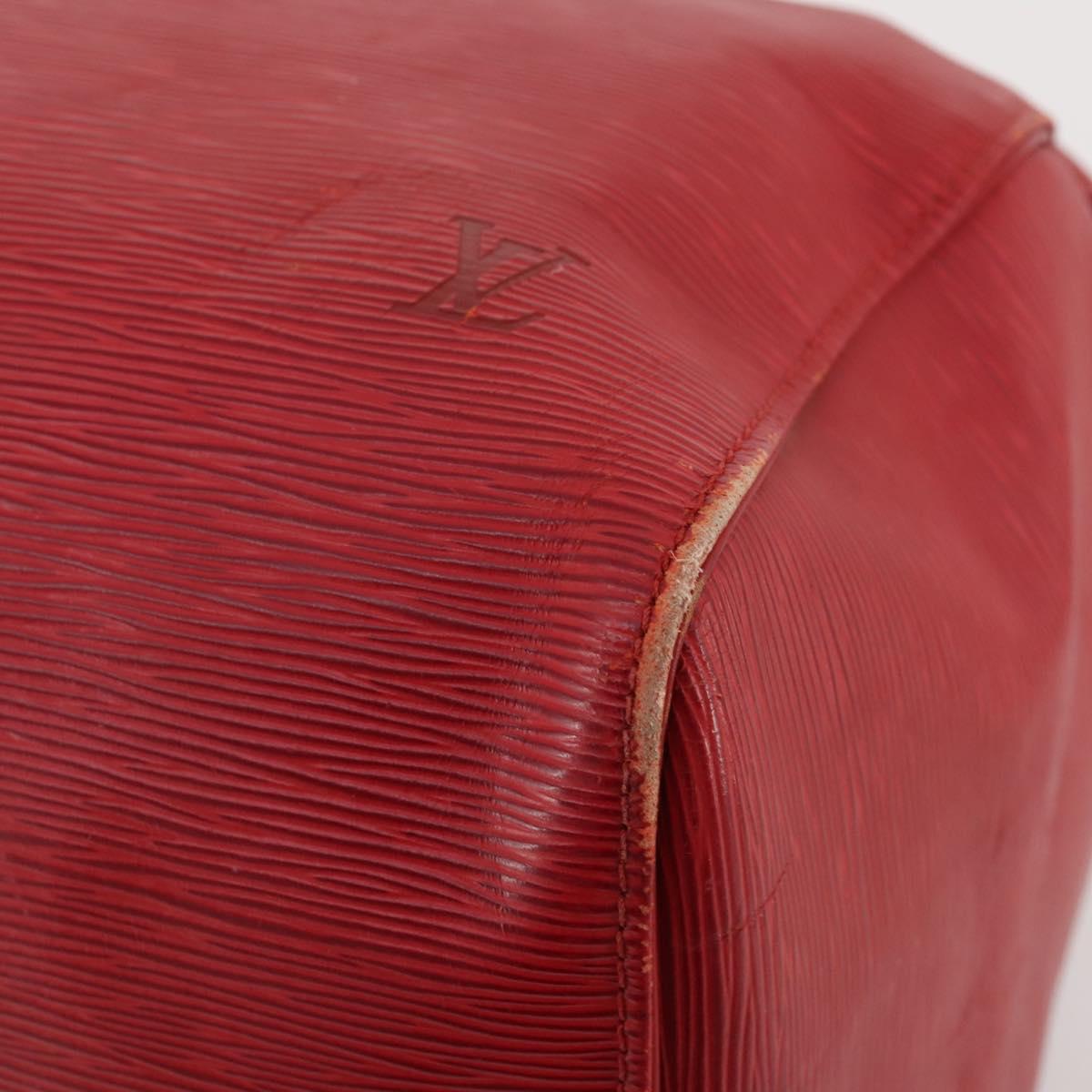 LOUIS VUITTON Epi Keepall 50 Boston Bag Red M42967 LV Auth hk3568