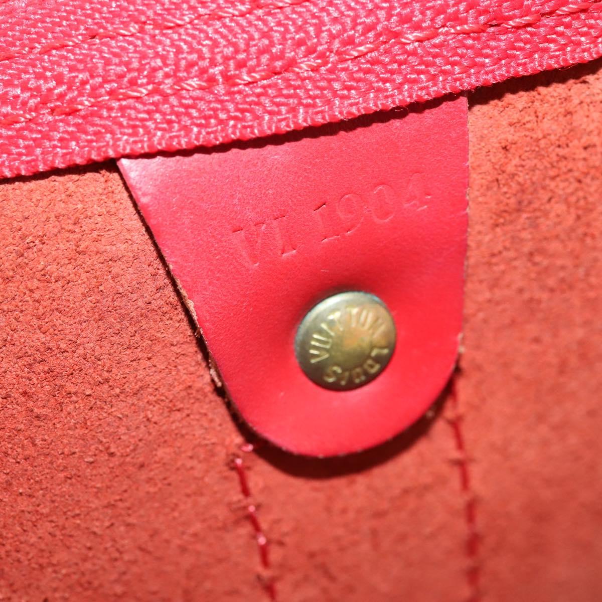 LOUIS VUITTON Epi Keepall 50 Boston Bag Red M42967 LV Auth hk3568