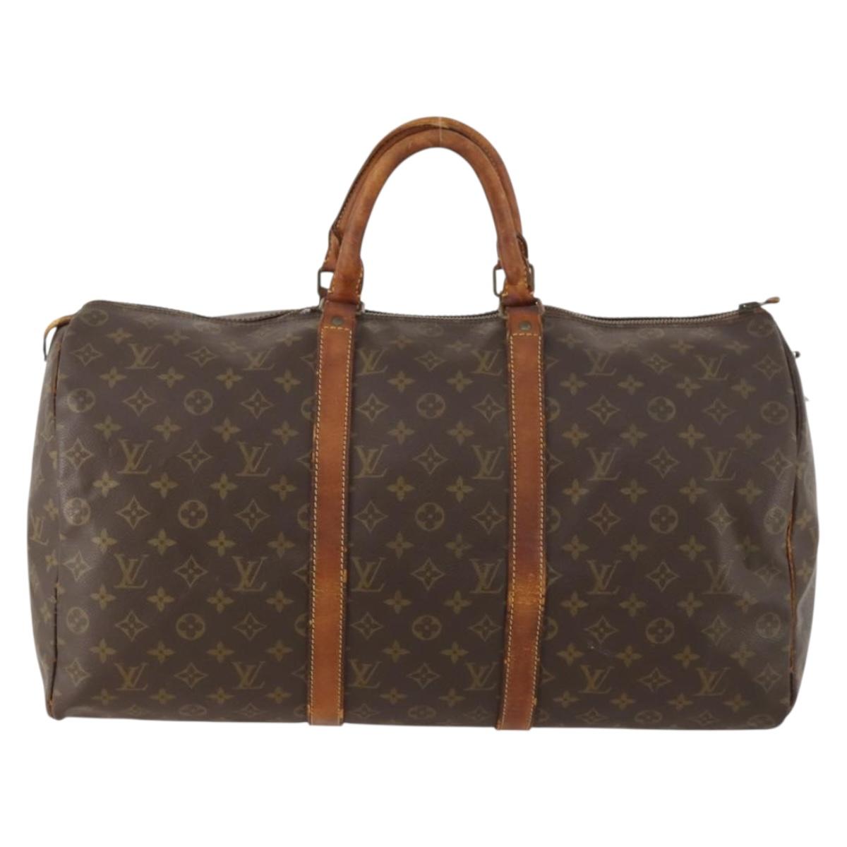 LOUIS VUITTON Monogram Keepall 50 Boston Bag M41426 LV Auth hk3570