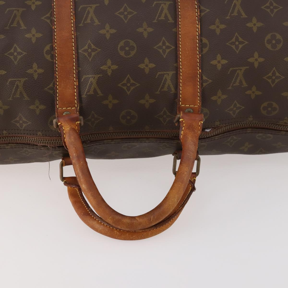 LOUIS VUITTON Monogram Keepall 50 Boston Bag M41426 LV Auth hk3570
