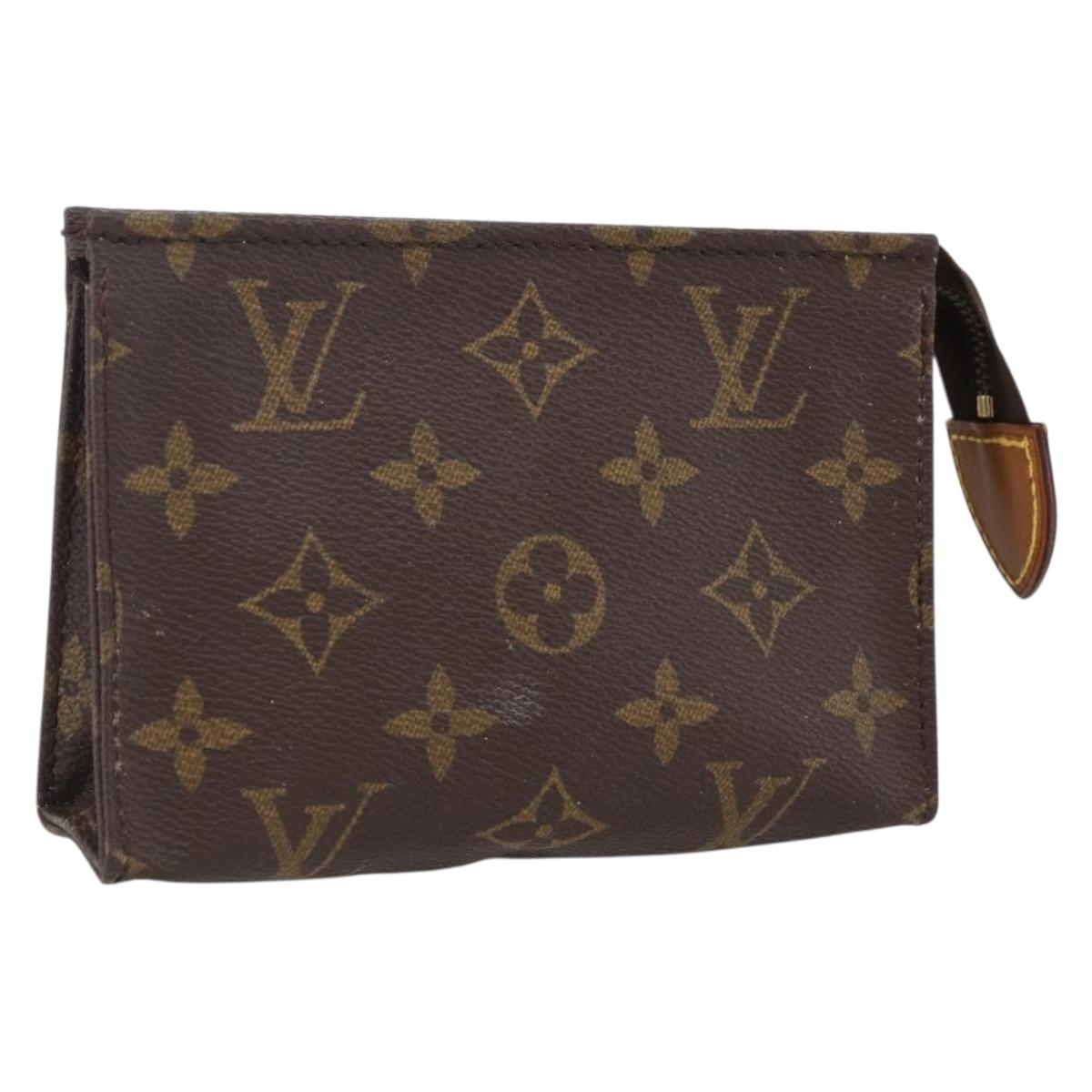 LOUIS VUITTON Monogram Poche Toilette 15 Pouch M47546 LV Auth hk3573