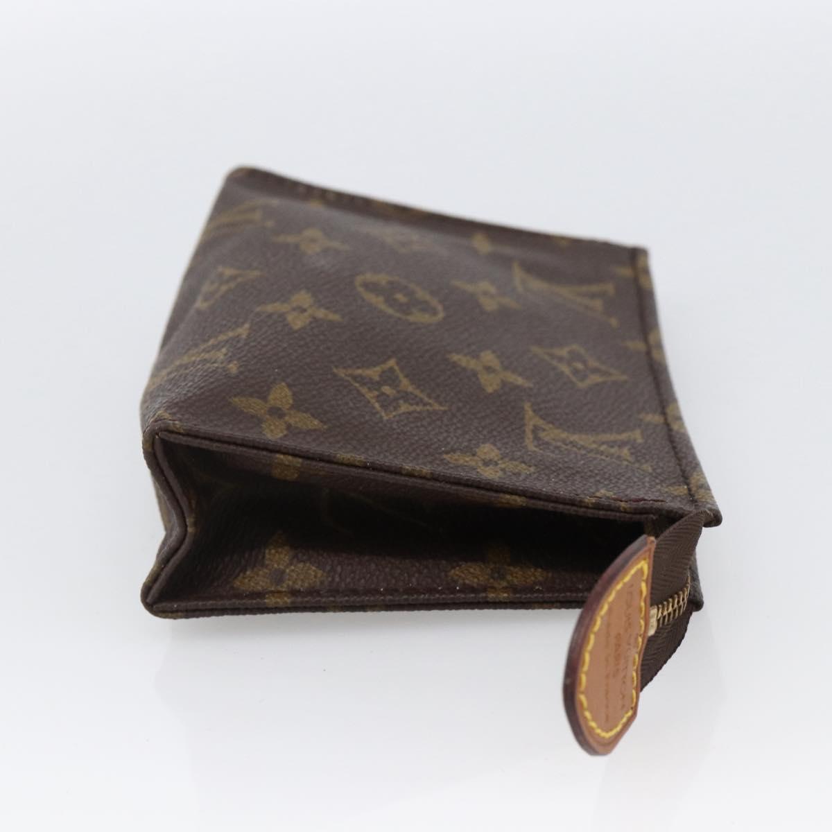 LOUIS VUITTON Monogram Poche Toilette 15 Pouch M47546 LV Auth hk3573