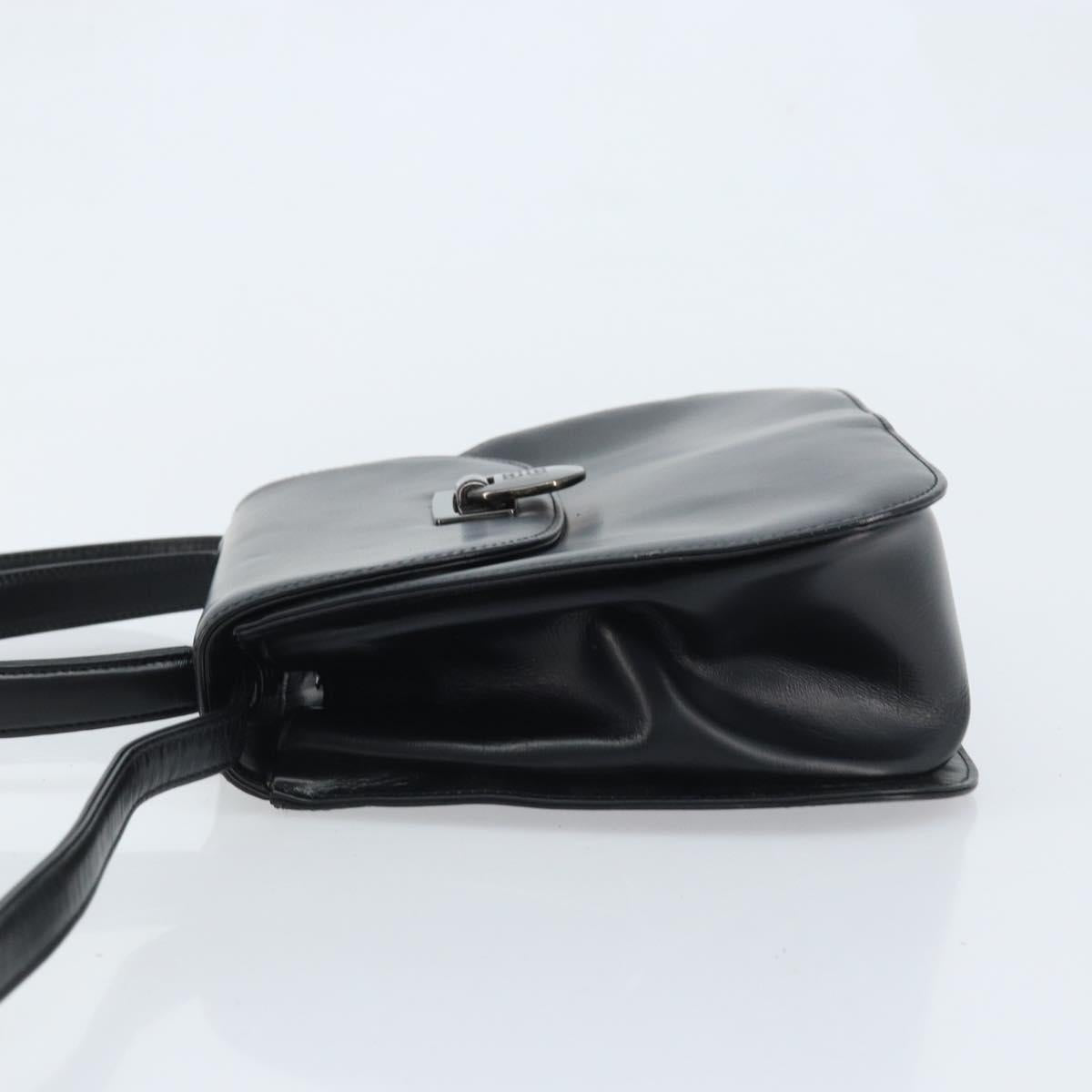 GIVENCHY Hand Bag Leather 2way Black Auth hk3584