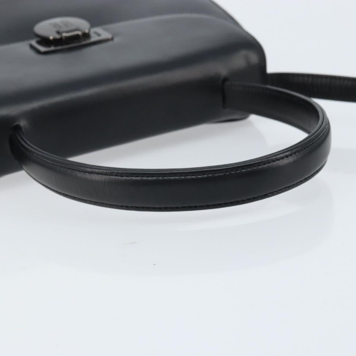 GIVENCHY Hand Bag Leather 2way Black Auth hk3584