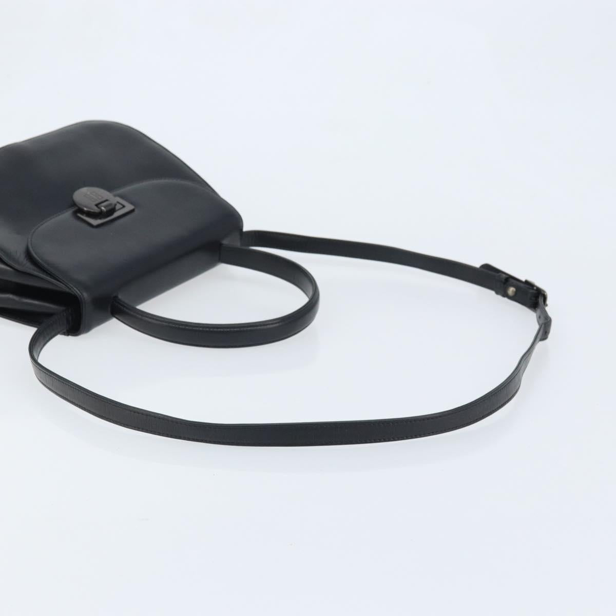 GIVENCHY Hand Bag Leather 2way Black Auth hk3584