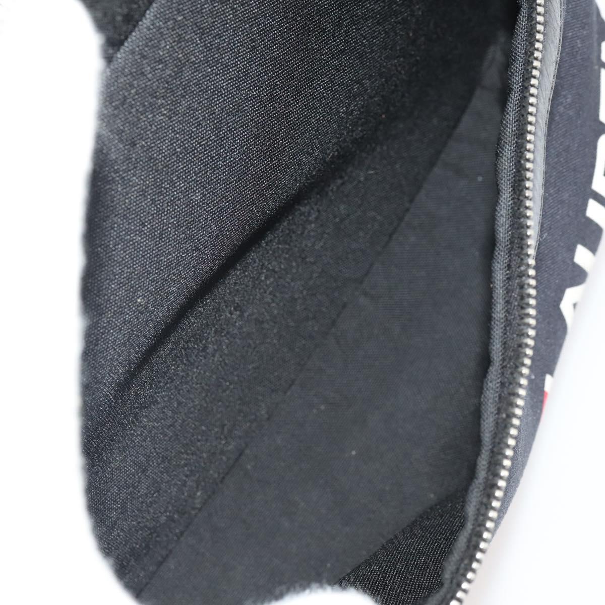 SAINT LAURENT Backpack Canvas Black Silver Auth hk3604