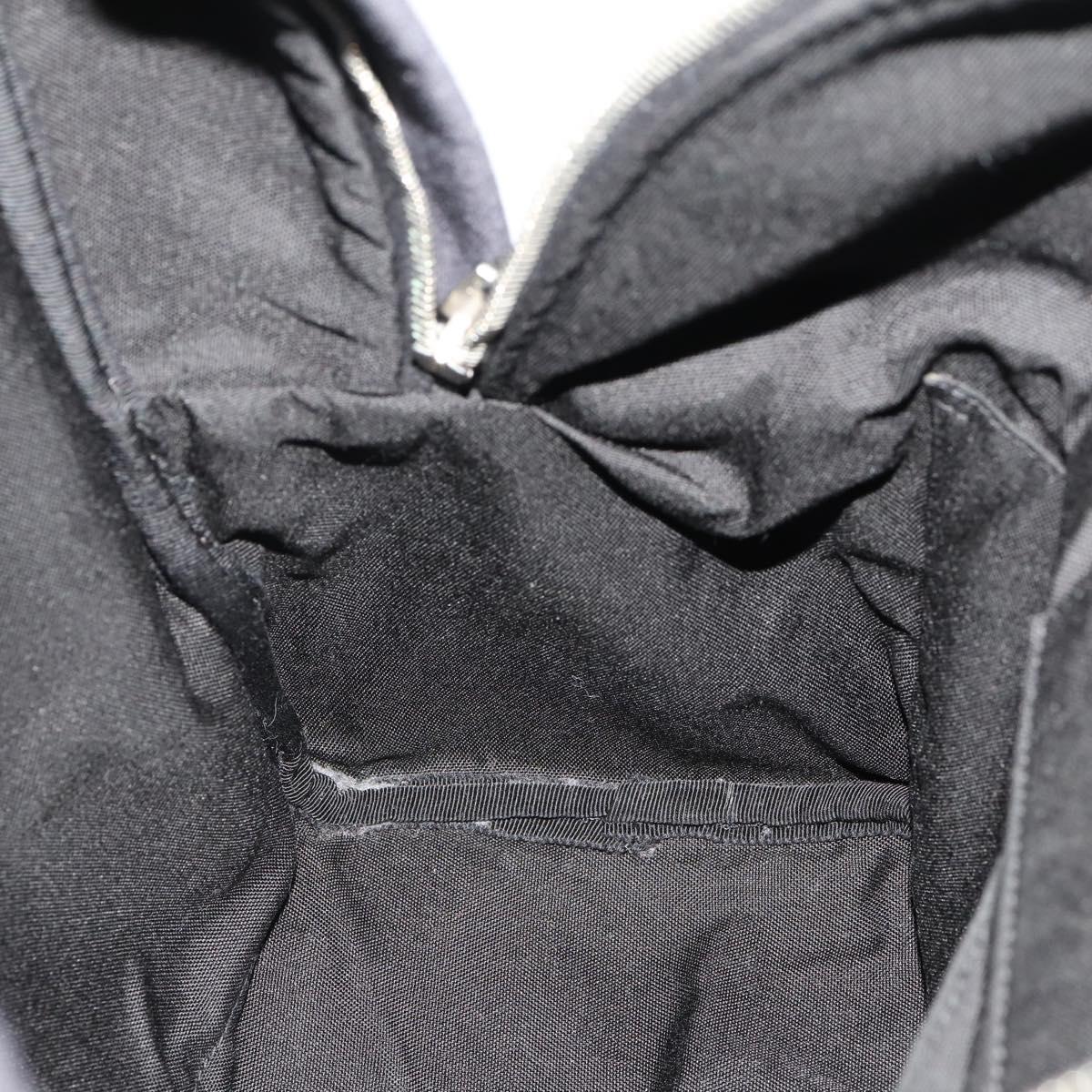 SAINT LAURENT Backpack Canvas Black Silver Auth hk3604