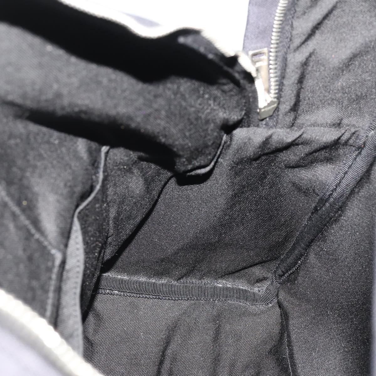SAINT LAURENT Backpack Canvas Black Silver Auth hk3604