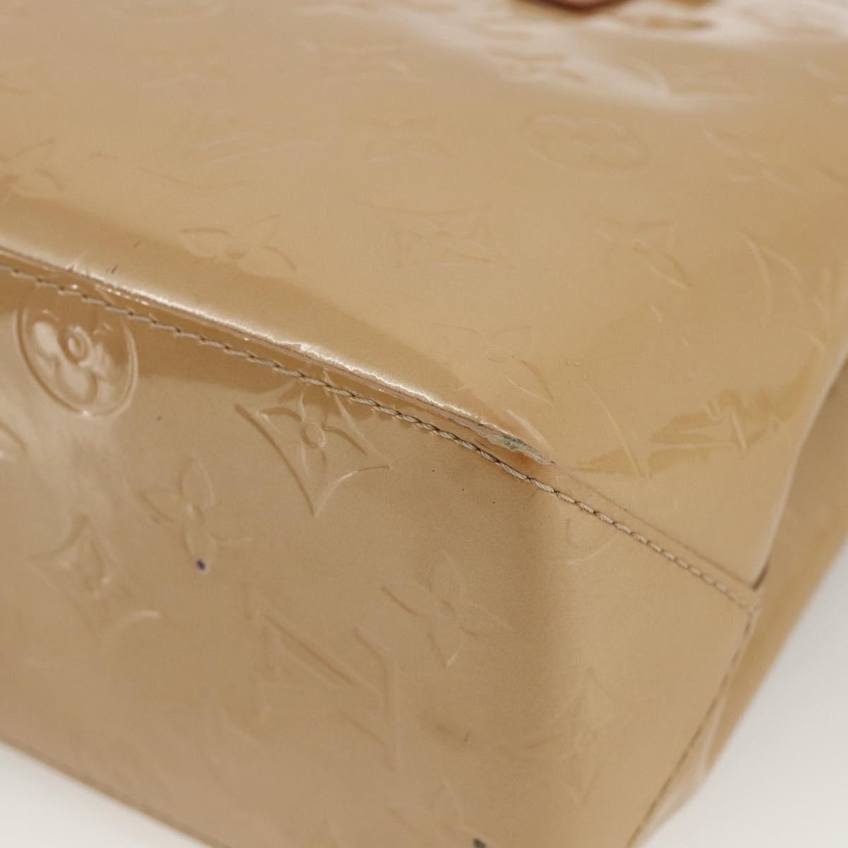 LOUIS VUITTON Monogram Vernis Reade PM Hand Bag Noisette M91334 LV Auth hk3607