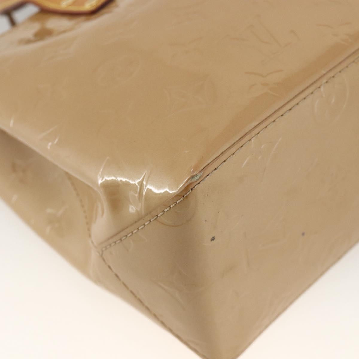 LOUIS VUITTON Monogram Vernis Reade PM Hand Bag Noisette M91334 LV Auth hk3607