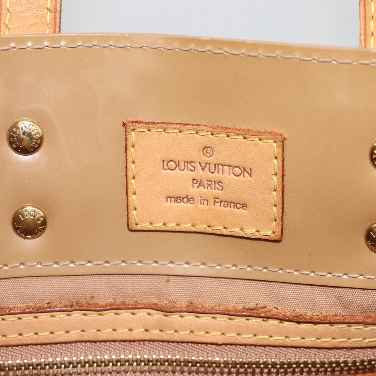 LOUIS VUITTON Monogram Vernis Reade PM Hand Bag Noisette M91334 LV Auth hk3607