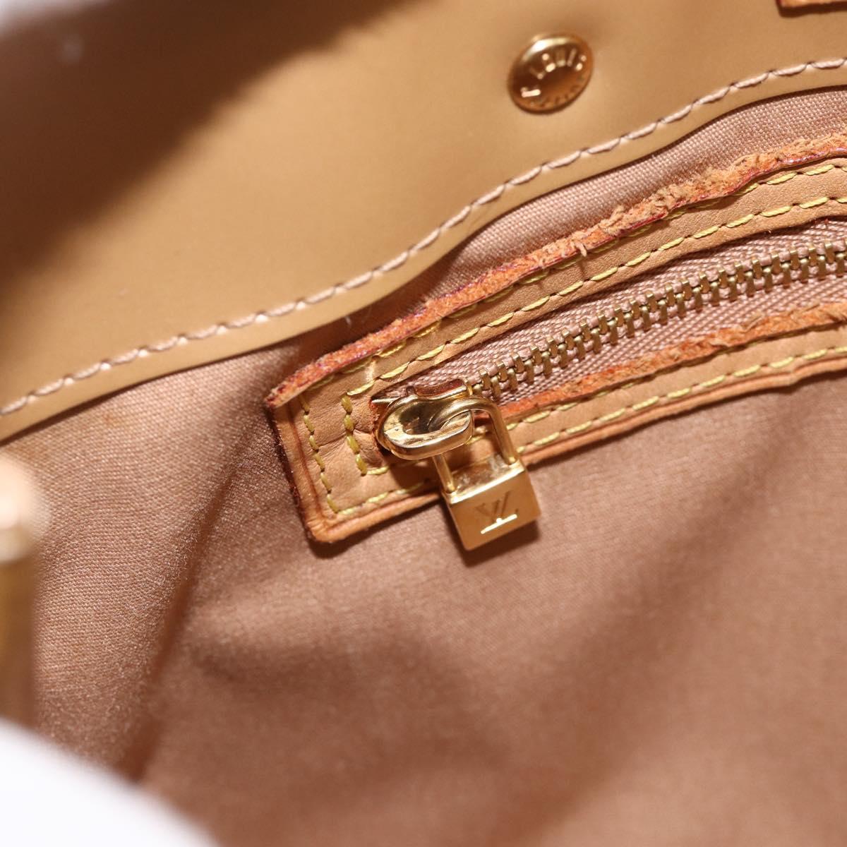 LOUIS VUITTON Monogram Vernis Reade PM Hand Bag Noisette M91334 LV Auth hk3607