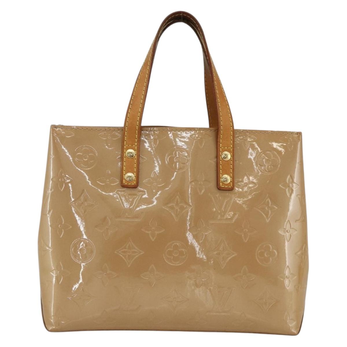 LOUIS VUITTON Monogram Vernis Reade PM Hand Bag Noisette M91334 LV Auth hk3607