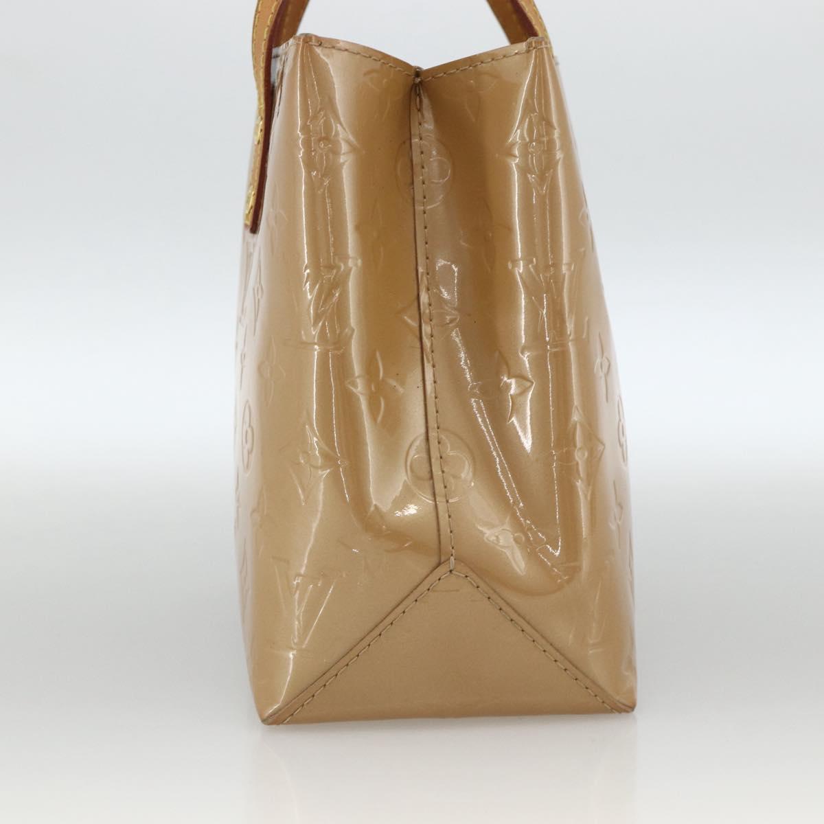 LOUIS VUITTON Monogram Vernis Reade PM Hand Bag Noisette M91334 LV Auth hk3607