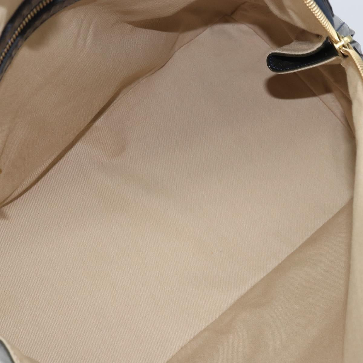 Chloe Hand Bag Patent leather Khaki Gold Auth hk3611