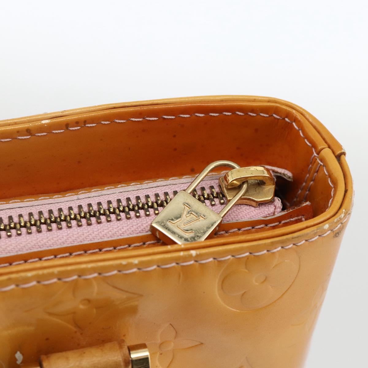 LOUIS VUITTON Monogram Vernis Houston Bag Marshmallow Pink M91302 LV Auth hk3631