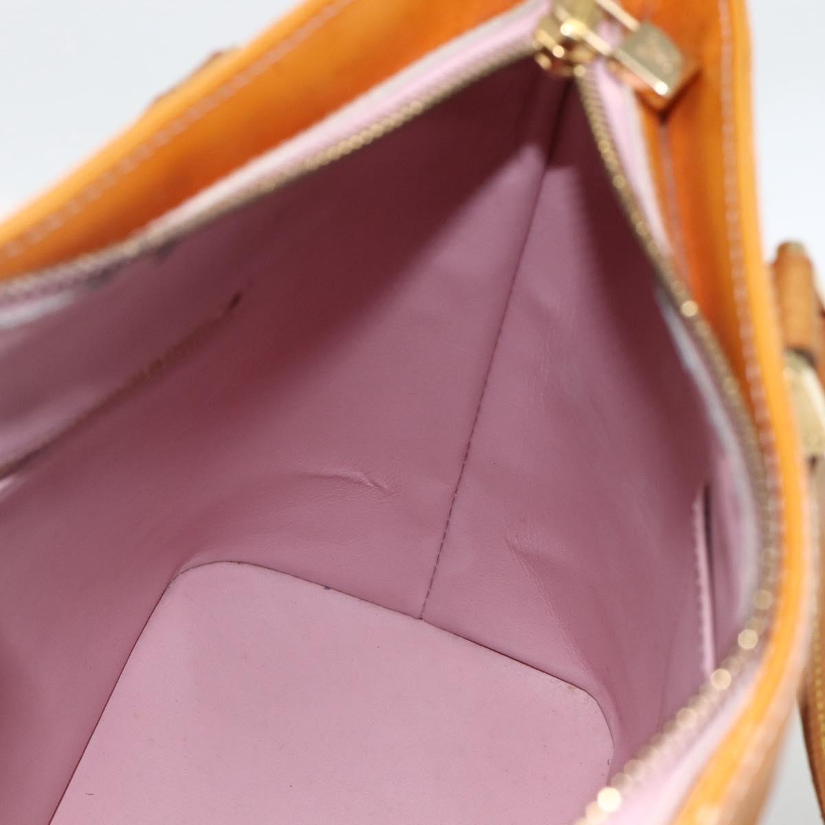 LOUIS VUITTON Monogram Vernis Houston Bag Marshmallow Pink M91302 LV Auth hk3631