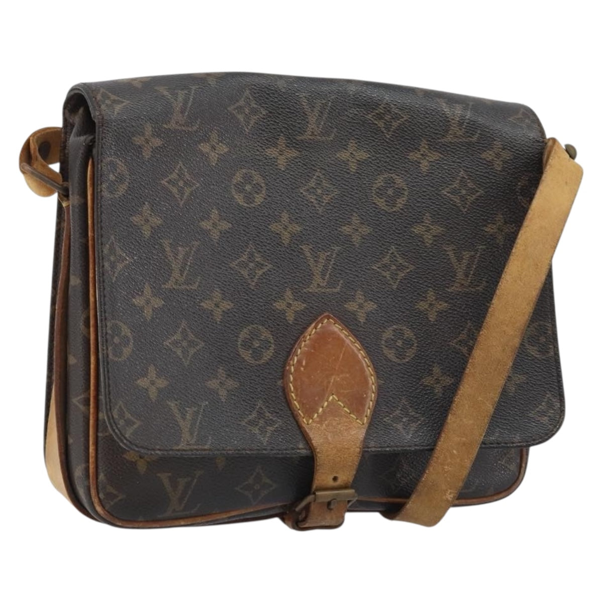LOUIS VUITTON Monogram Cartouchiere GM Shoulder Bag M51252 LV Auth hk3649