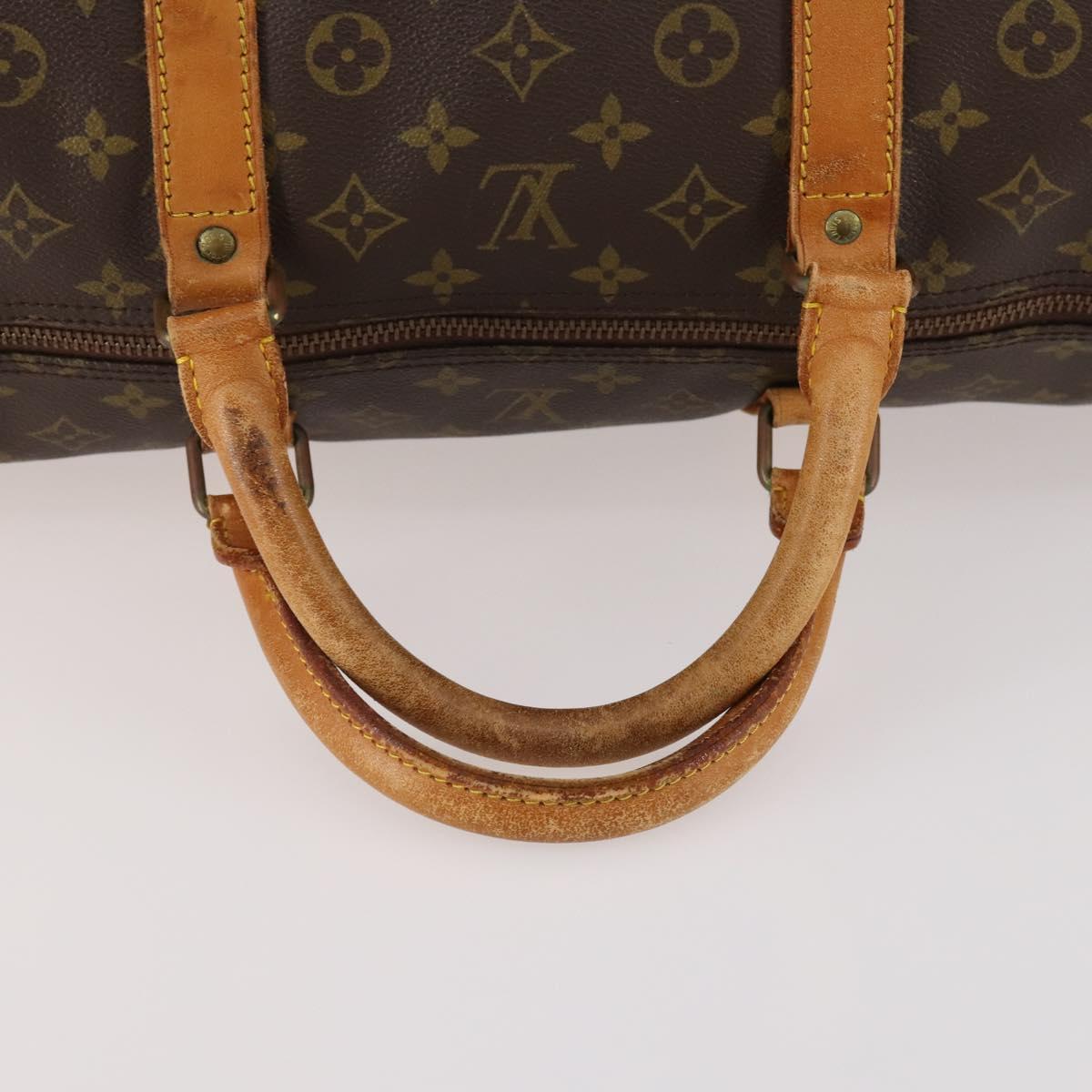 LOUIS VUITTON Monogram Keepall 60 Boston Bag M41422 LV Auth hk3650