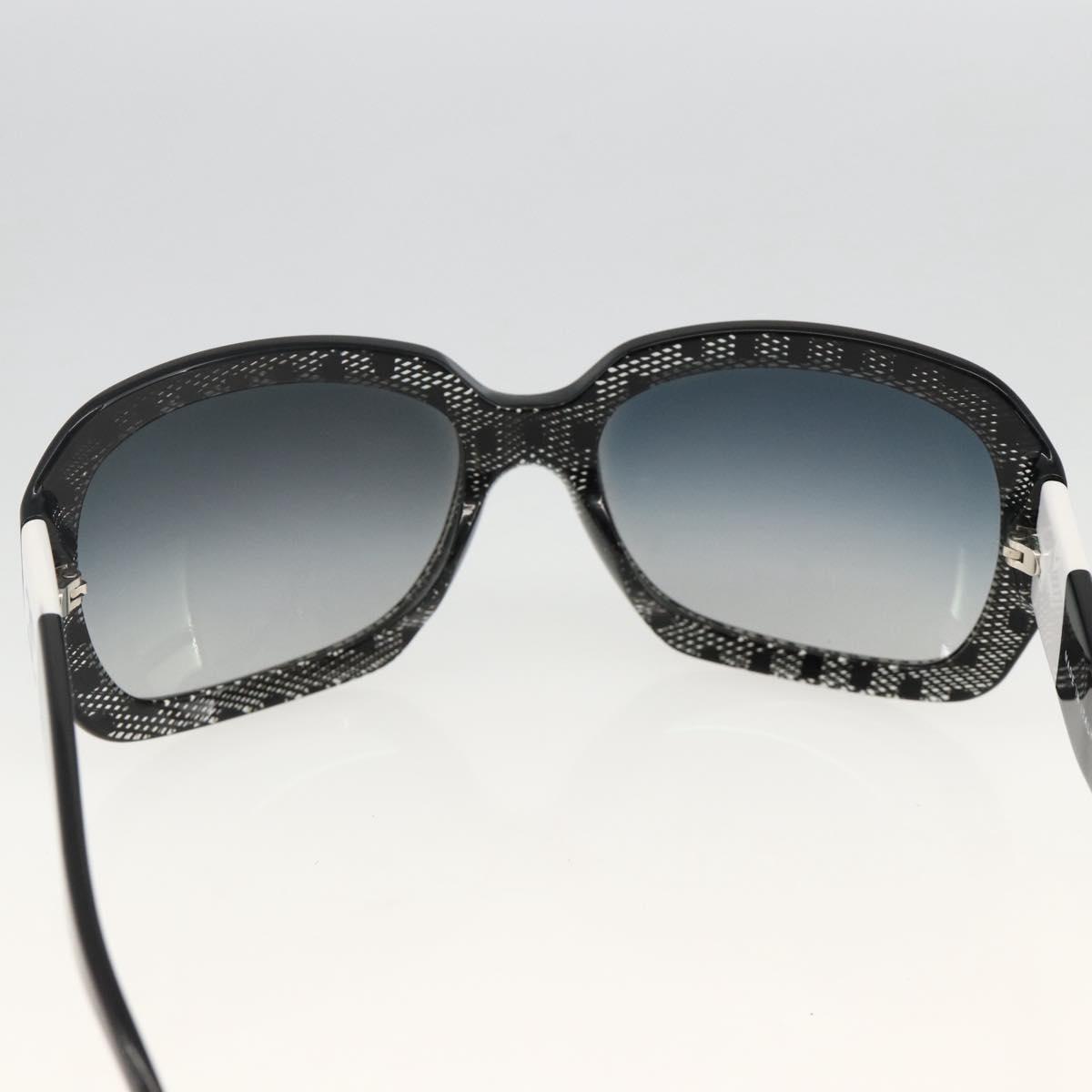 CHANEL COCO Mark Sunglasses Plastic Black 6146-A CC Auth hk3655A