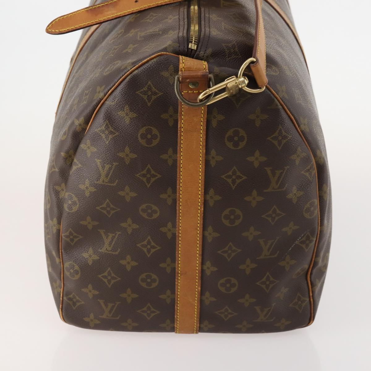LOUIS VUITTON Monogram Keepall Bandouliere 60 Boston Bag M41412 LV Auth hk3666