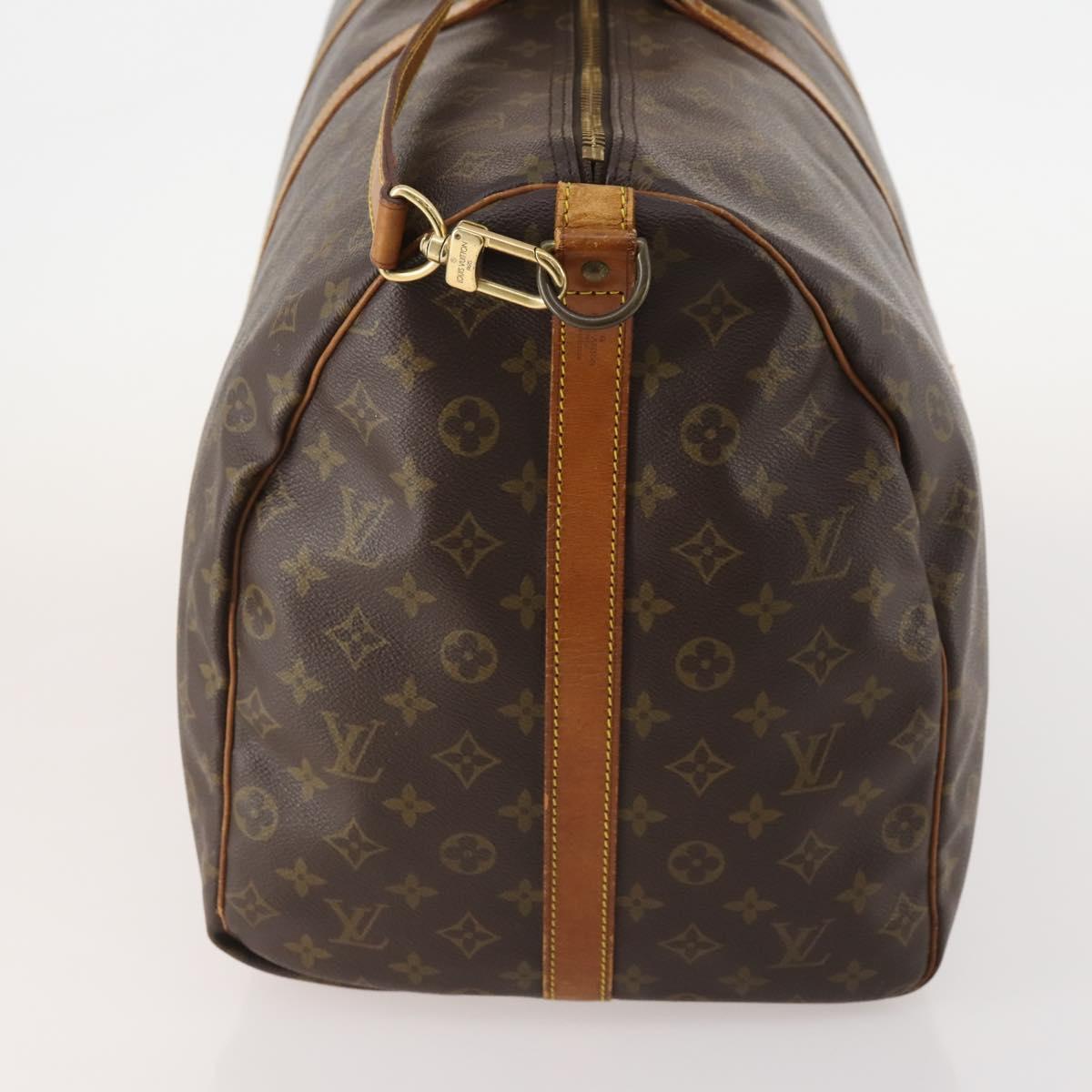 LOUIS VUITTON Monogram Keepall Bandouliere 60 Boston Bag M41412 LV Auth hk3666