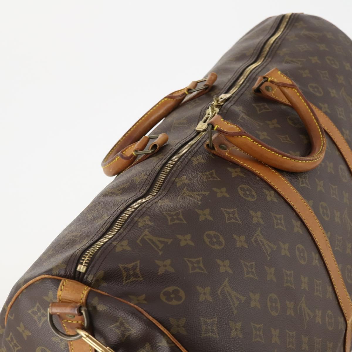LOUIS VUITTON Monogram Keepall Bandouliere 60 Boston Bag M41412 LV Auth hk3666