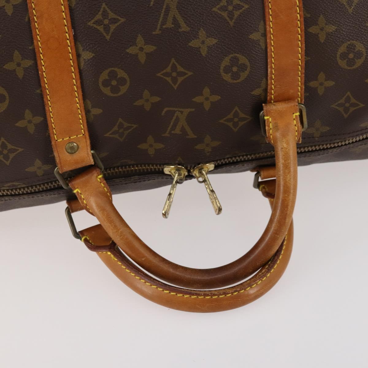 LOUIS VUITTON Monogram Keepall Bandouliere 60 Boston Bag M41412 LV Auth hk3666