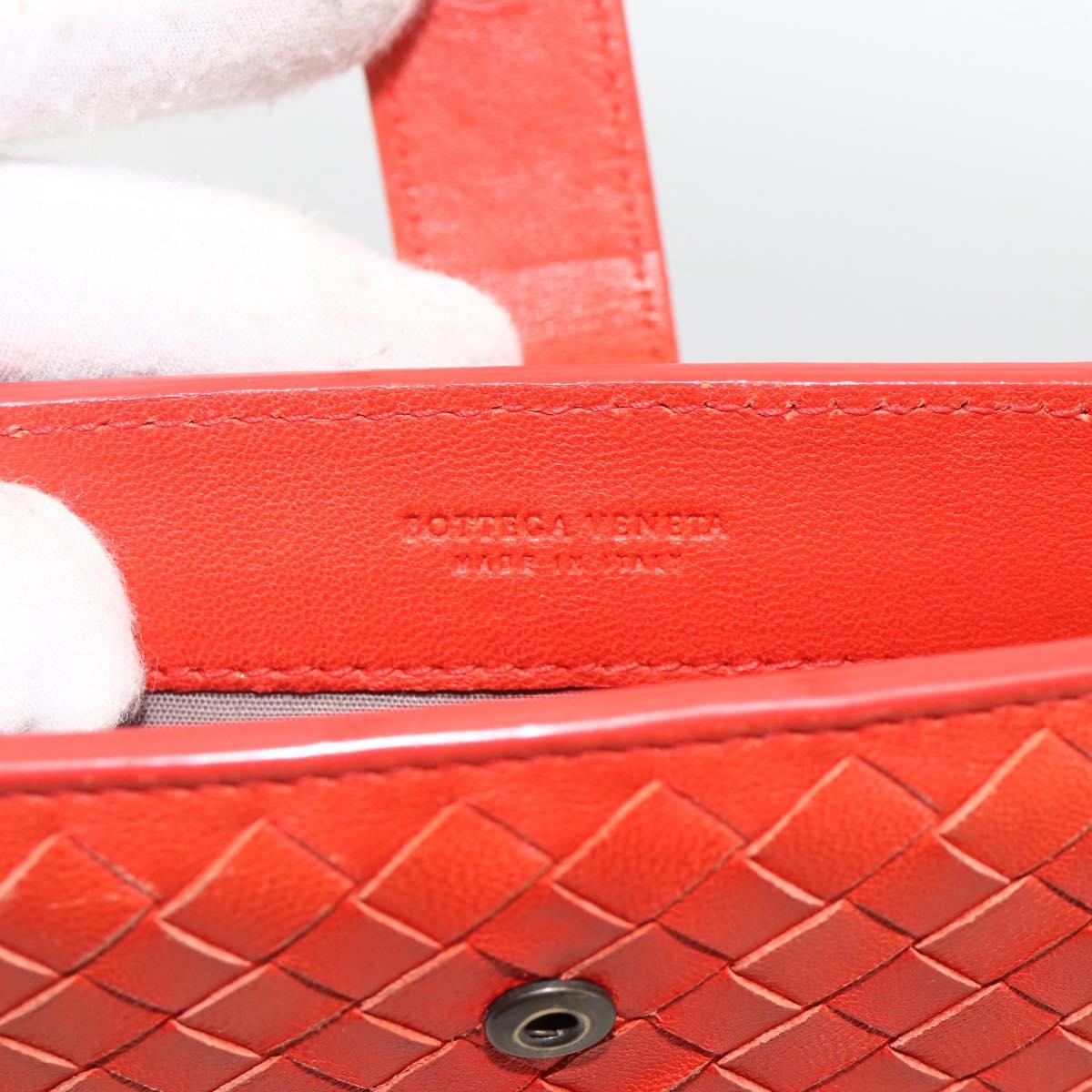 BOTTEGA VENETA INTRECCIATO iPad Case Leather Red Auth hk3674