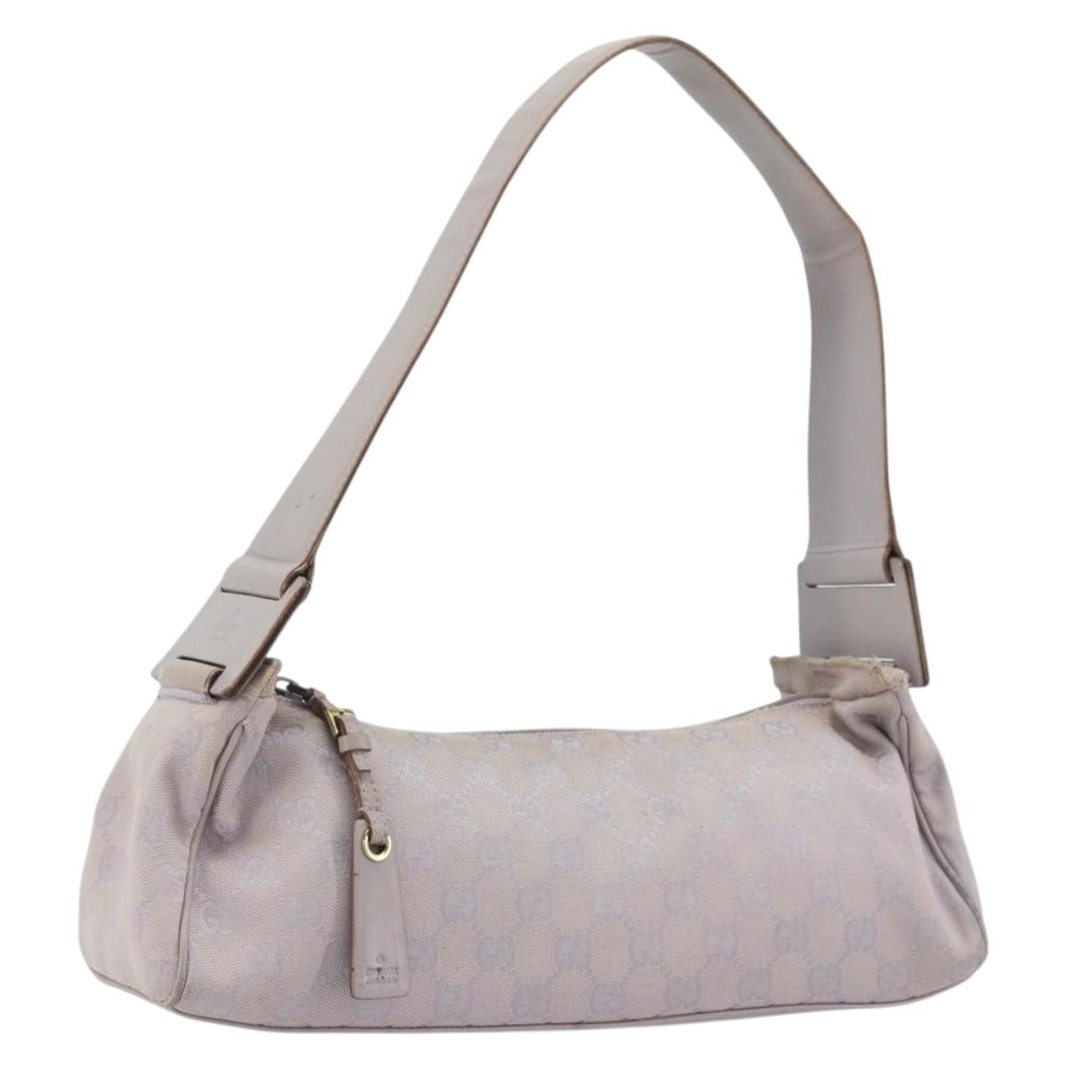 GUCCI GG Canvas Shoulder Bag Purple Gold 92697 Auth hk3677