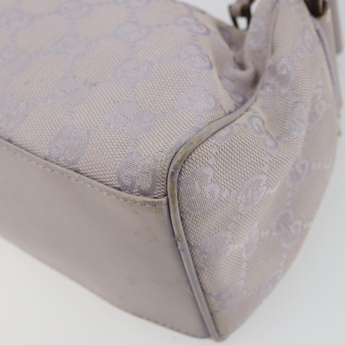 GUCCI GG Canvas Shoulder Bag Purple Gold 92697 Auth hk3677