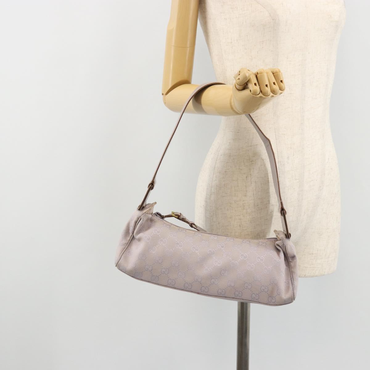 GUCCI GG Canvas Shoulder Bag Purple Gold 92697 Auth hk3677