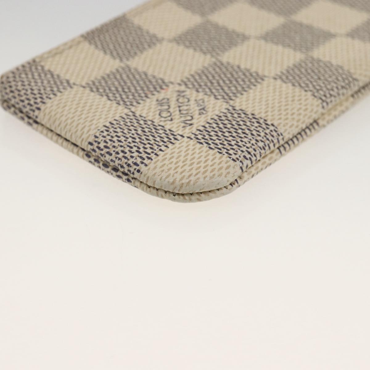 LOUIS VUITTON Damier Azur Pochette Cles Coin Purse N62659 LV Auth hk3686